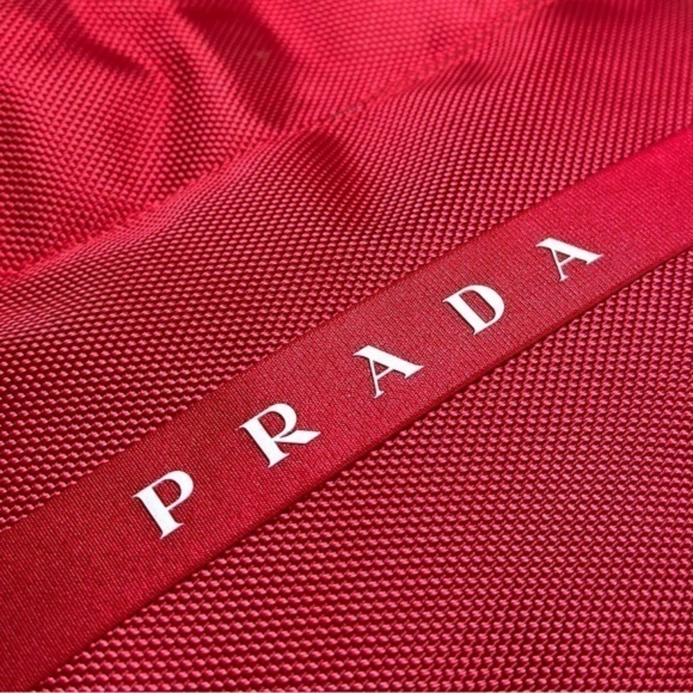 AUTHENTIC Prada red cosmetics toiletries travel or sports bag - Picture 7 of 16